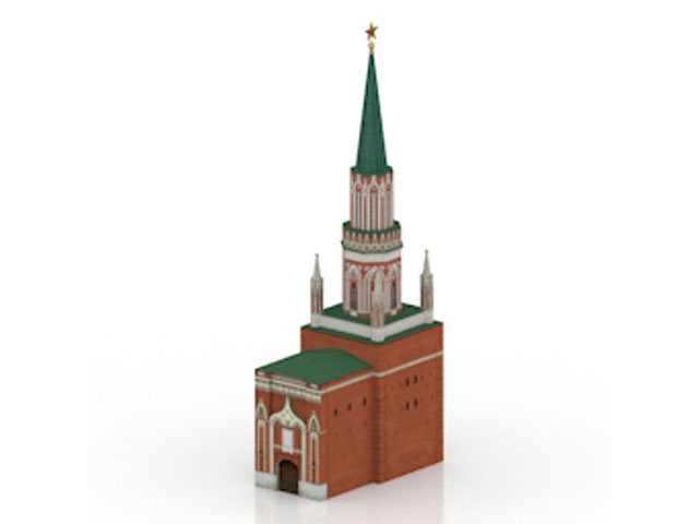 Tower Nikolskaya Kremlin moscow 3Ds Max Model Download